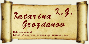 Katarina Grozdanov vizit kartica
